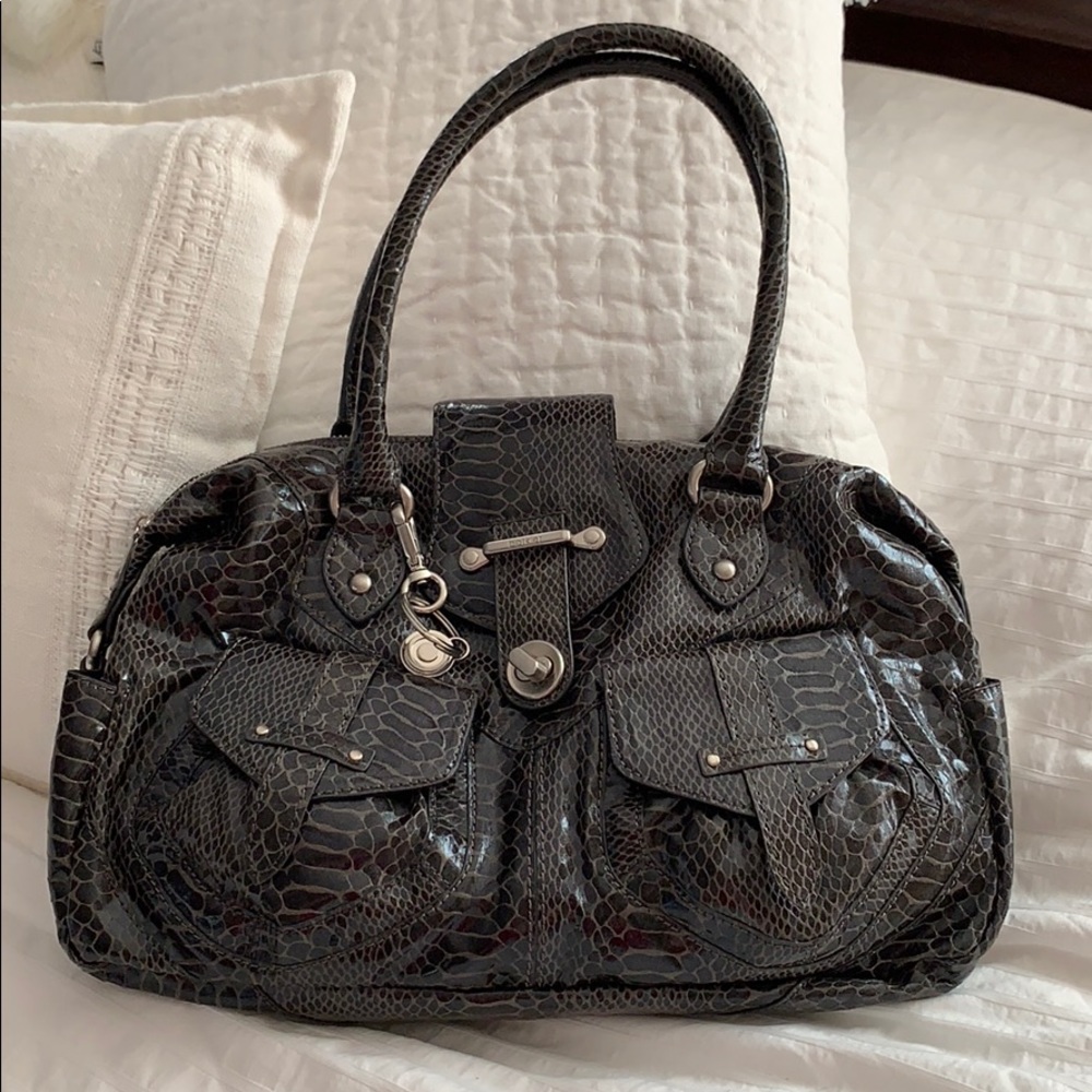 Botkier for Target Faux Python Satchel Charcoal